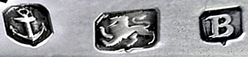 Hallmarks anchor silver Confusing Marks